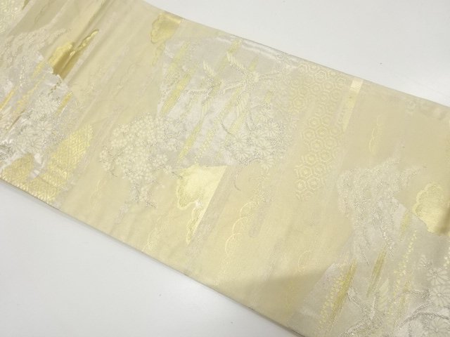 JAPANESE KIMONO / ANTIQUE CRANE / CHRYSANTHEMUM / CHERRY BLOSSOM PATTE